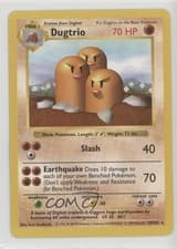 Dugtrio Shadowless Pokemon Base Set #19 1999