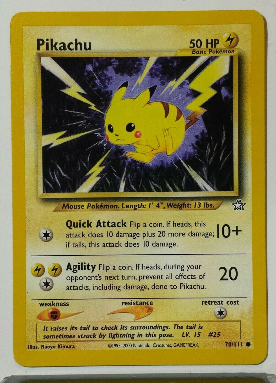 Pikachu 70/111 - NM / M - Neo Genesis Pokemon Card - $1 Combined Shipping