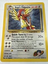 Vintage Koga's Pidgeotto 27/132 Gym Challenge Rare Non-Holo WotC 2000 NM