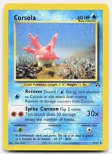 Neo Discovery Corsola 37/75 LP Pokemon Unlimited Uncommon Tcg Card