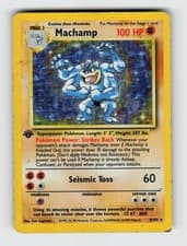 Machamp 8/102 1st Edition Holo Holo Rare Deck Exclusives Pokemon MP