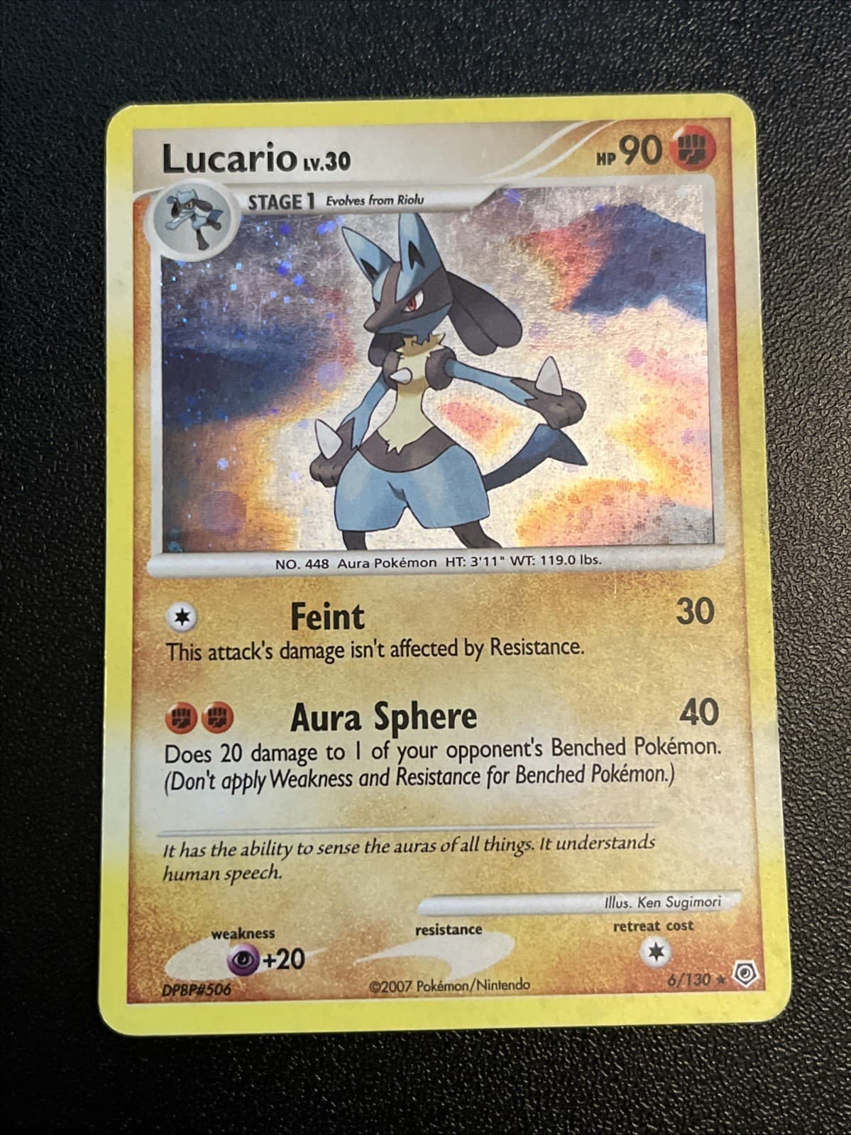 Lucario 6/130 Diamond and Pearl Holo MP
