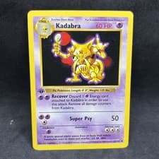 Pokemon TCG - Kadabra 33/102 1st Edition Shadowless - WOTC Base Set - MP