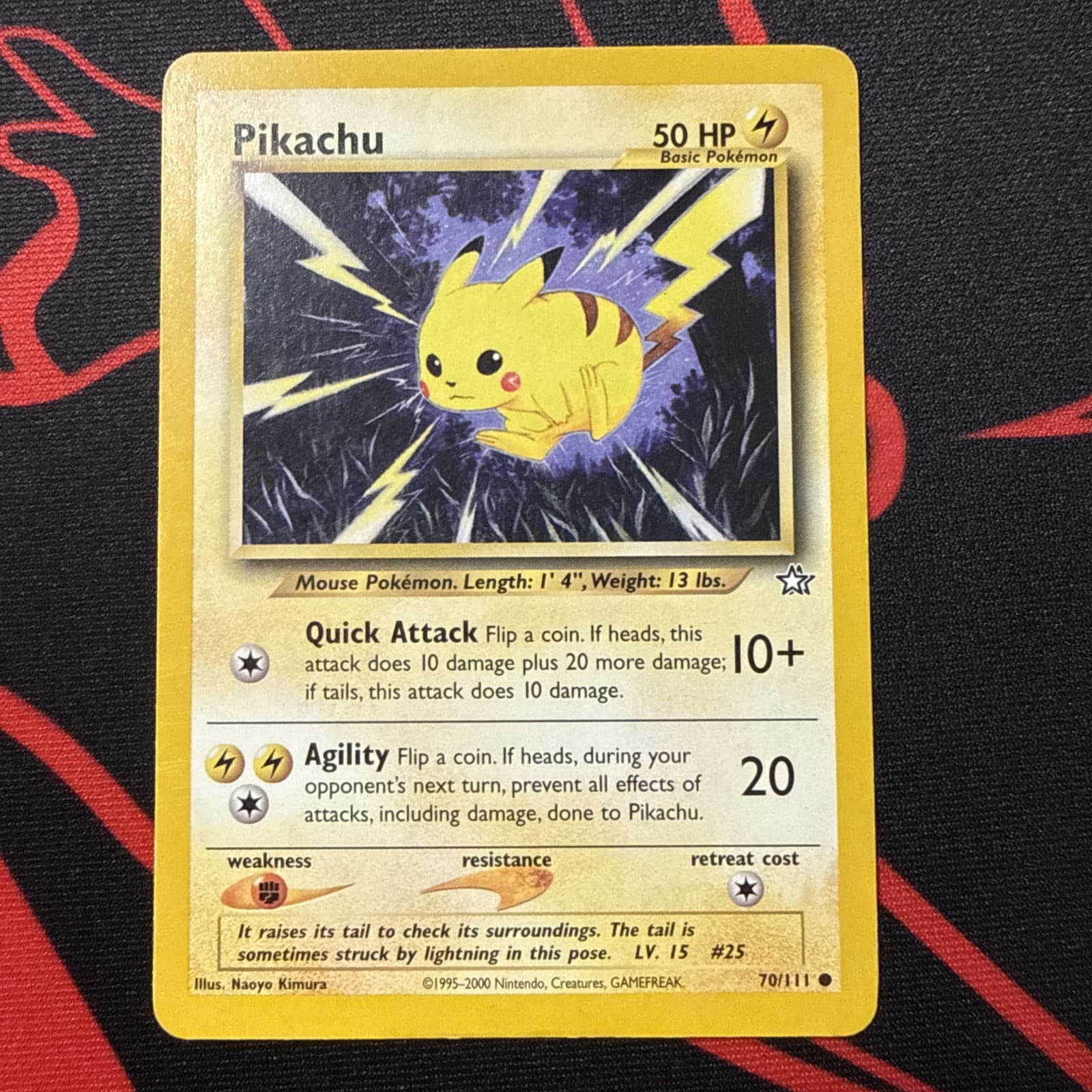 Pokémon TCG Neo Genesis Pikachu Card 70/111 Regular Rare