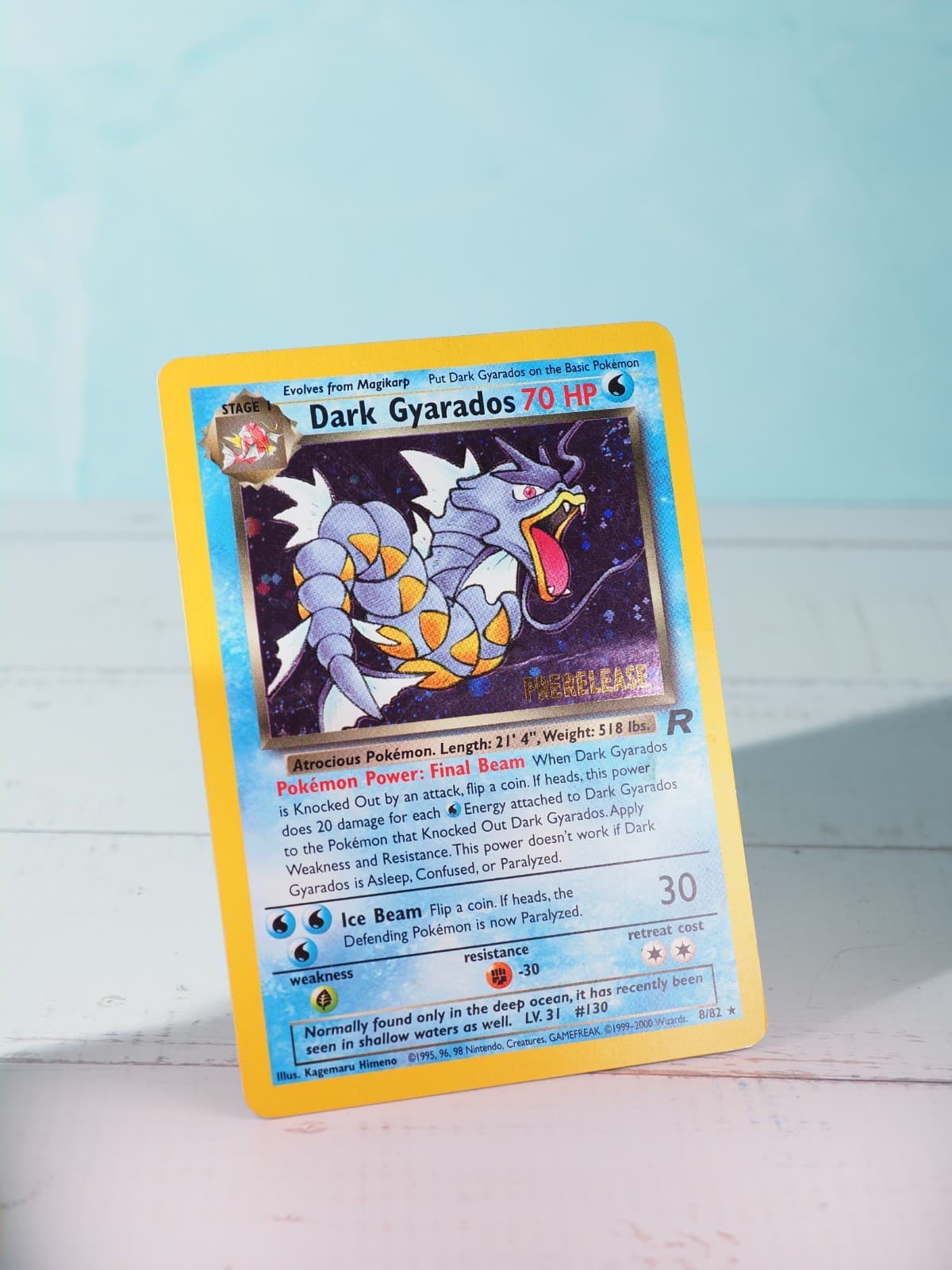 Dark Gyarados - 8/82 - Pokemon Team Rocket Holo Rare Prerelease Version