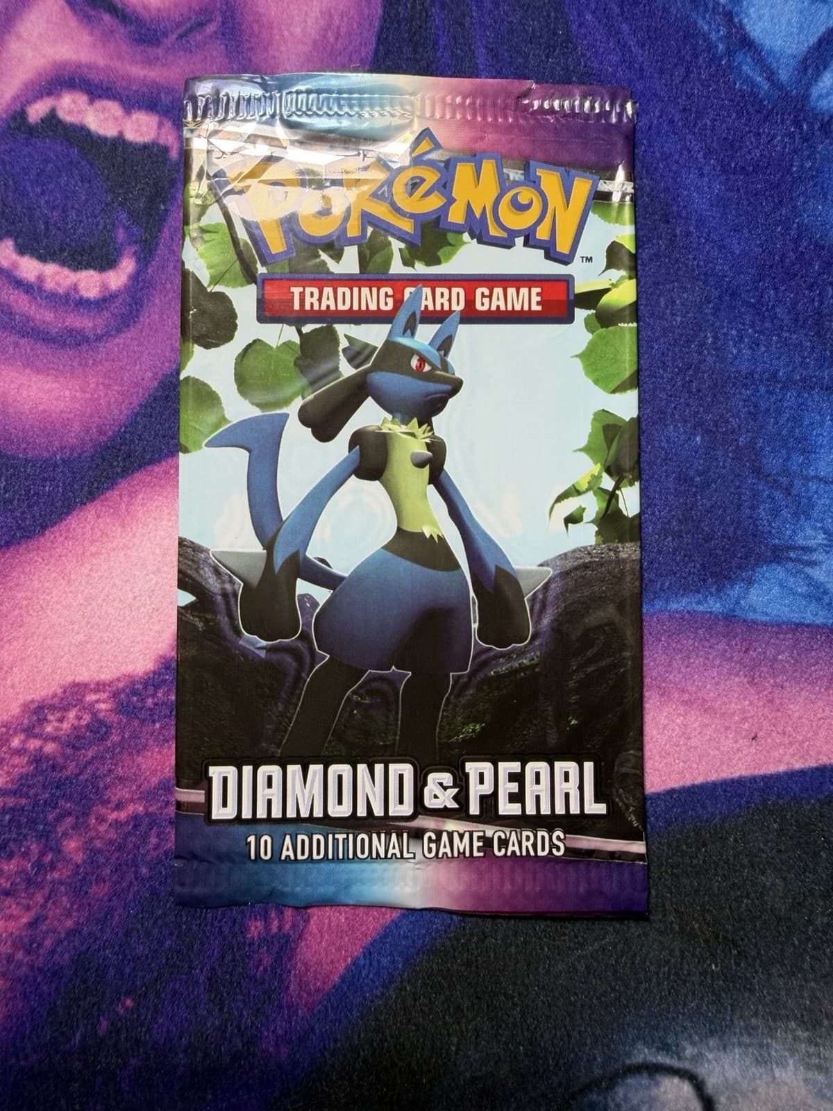 Pokémon Diamond And Pearl EMPTY PACK WRAPPER ONLY - Lucario Artwork