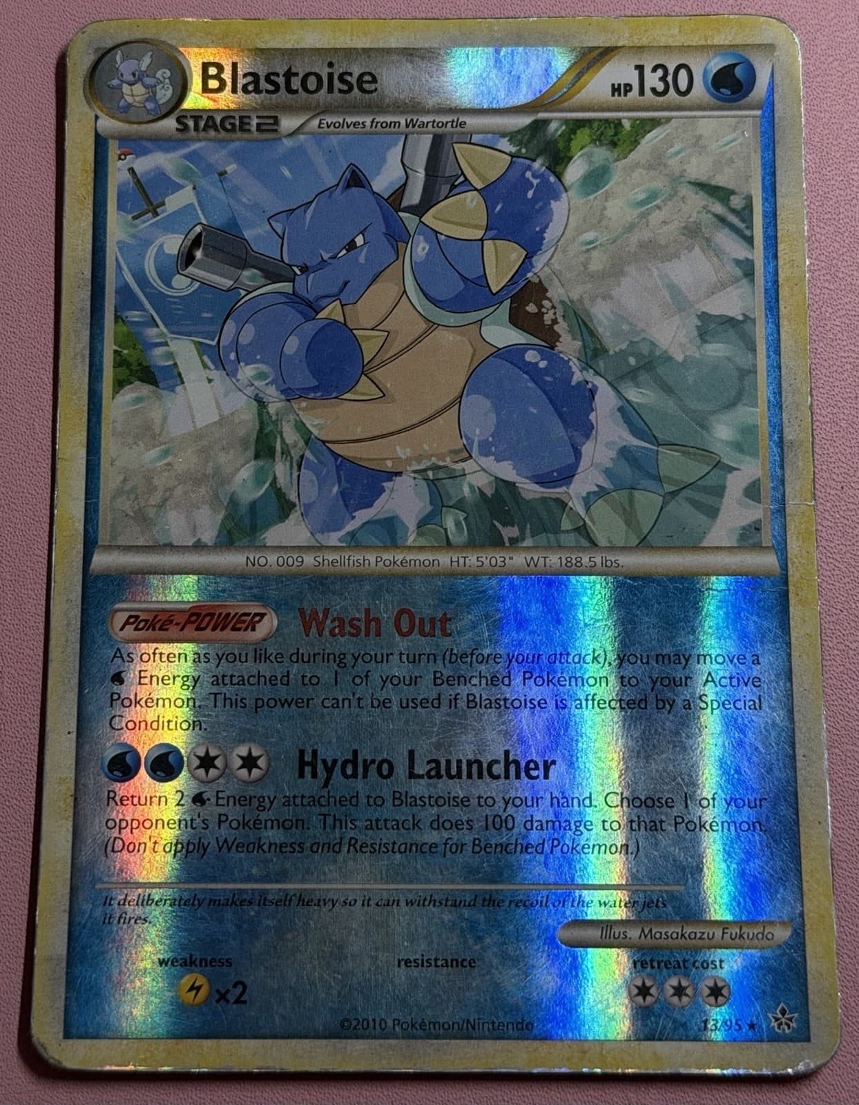 2010 Pokemon HeartGold & SoulSilver Unleashed Blastoise Promos Holo #13/95 HP