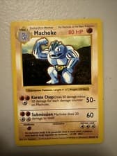 Machoke 1st Edition Shadowless Pokémon TCG Base Set 34/102 Uncommon