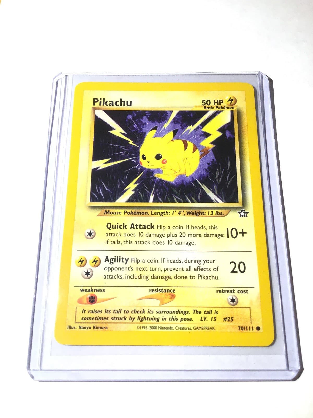 PIKACHU - Neo Genesis Set - 70/111 - Common - Pokemon Card - Unlimited - NM