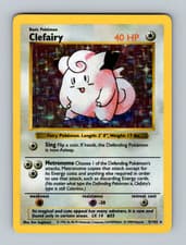 Clefairy 5/102 Base Set Shadowless Holo Near Mint NM Pokemon 1999