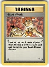 Misty's Wrath 114/132 Uncommon Gym Heroes Pokemon Unlimited NM/VLP