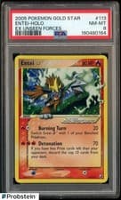 2005 Pokemon Ex Unseen Forces #113 Entei Gold Star Holo R PSA 8 NM-MT