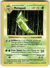 Unlimited Metapod 54/102 Common Base Set Shadowless Pokemon LP