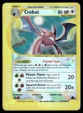 Pokemon Cards Crobat 147/144 Reverse Holo Skyridge Holo Secret Rare MP