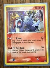 Entei 1/17 Pop Series 2 Pokemon Card Holo Foil Rare Ex Era 2006 HP