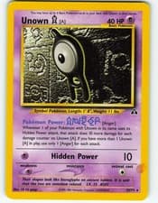 Unown [A] - 33/75 Neo Discovery - Pokémon TCG - 2001
