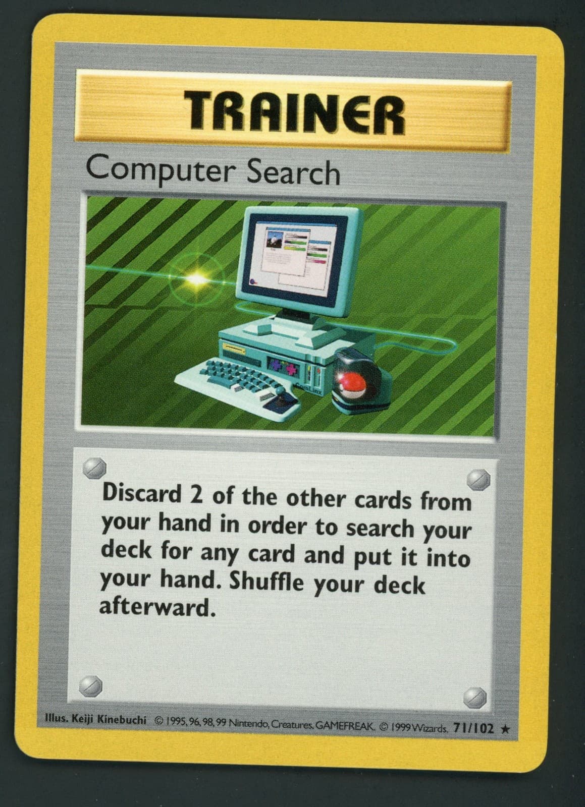Pokemon Card Computer Search 071/102 Base Set (Shadowless) Regular NM