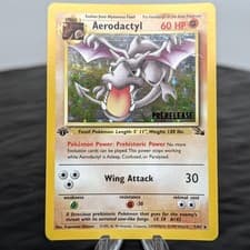 Pokémon Aerodactyl Prerelease 1st Edition Fossil 1/62 Holo WOTC ENG LP ⭐