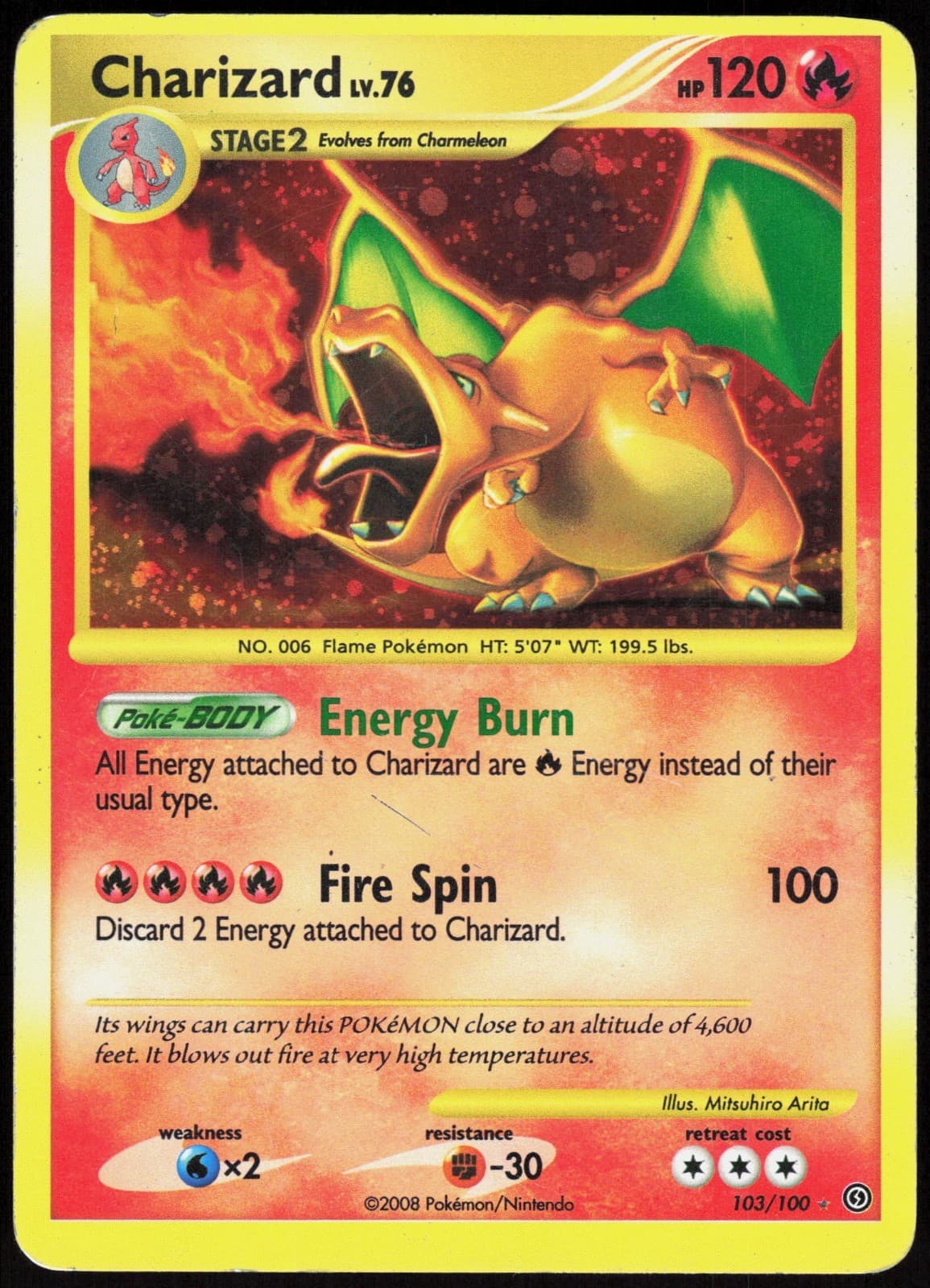 Charizard - 103/100 - Pokemon Stormfront Ultra Rare LP