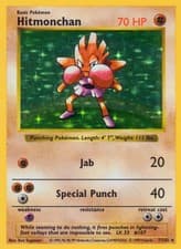 Hitmonchan - 7/102 - Pokemon Base Set Shadowless Holo Rare Card WOTC LP