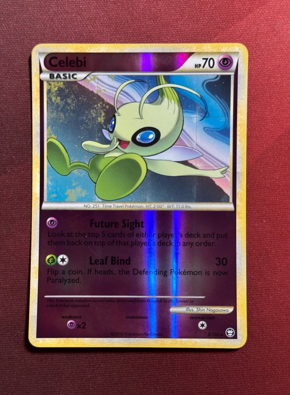 CELEBI 3/102 Triumphant REVERSE HOLO RH rare HGSS Pokemon TCG card NM+