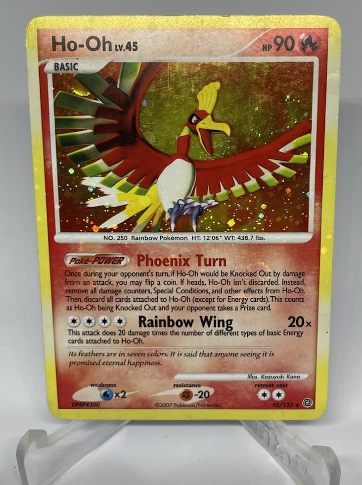 Ho-Oh #10/132 (2007) - Secret Wonders - Bleed Holo Rare - LP/MP Condition