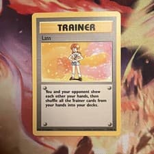 SHADOWLESS Lass 75/102 Rare Base Set Unlimited Pokemon Card LP
