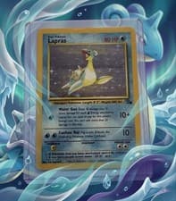 Vintage Lapras 10/62 Fossil Holo Rare Unlimited Eng 80HP Pokemon TCG