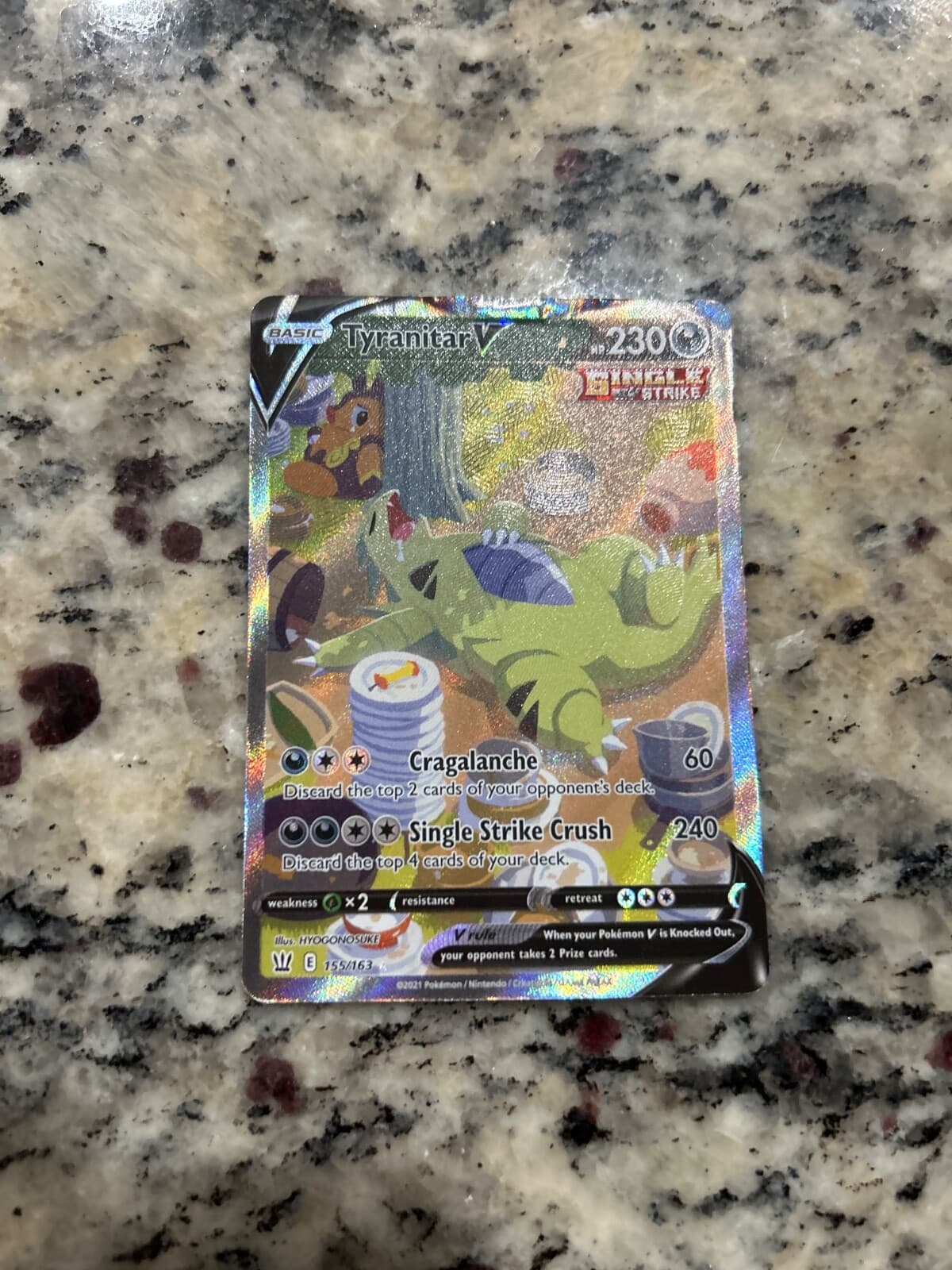 Tyranitar V (Alternate Full Art) 155/163 Swsh05: Battle Styles Holo