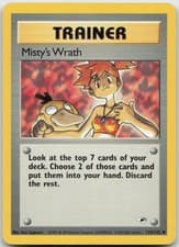 Misty's Wrath 114/132 Uncommon Gym Heroes Pokemon TCG Unlimited MP