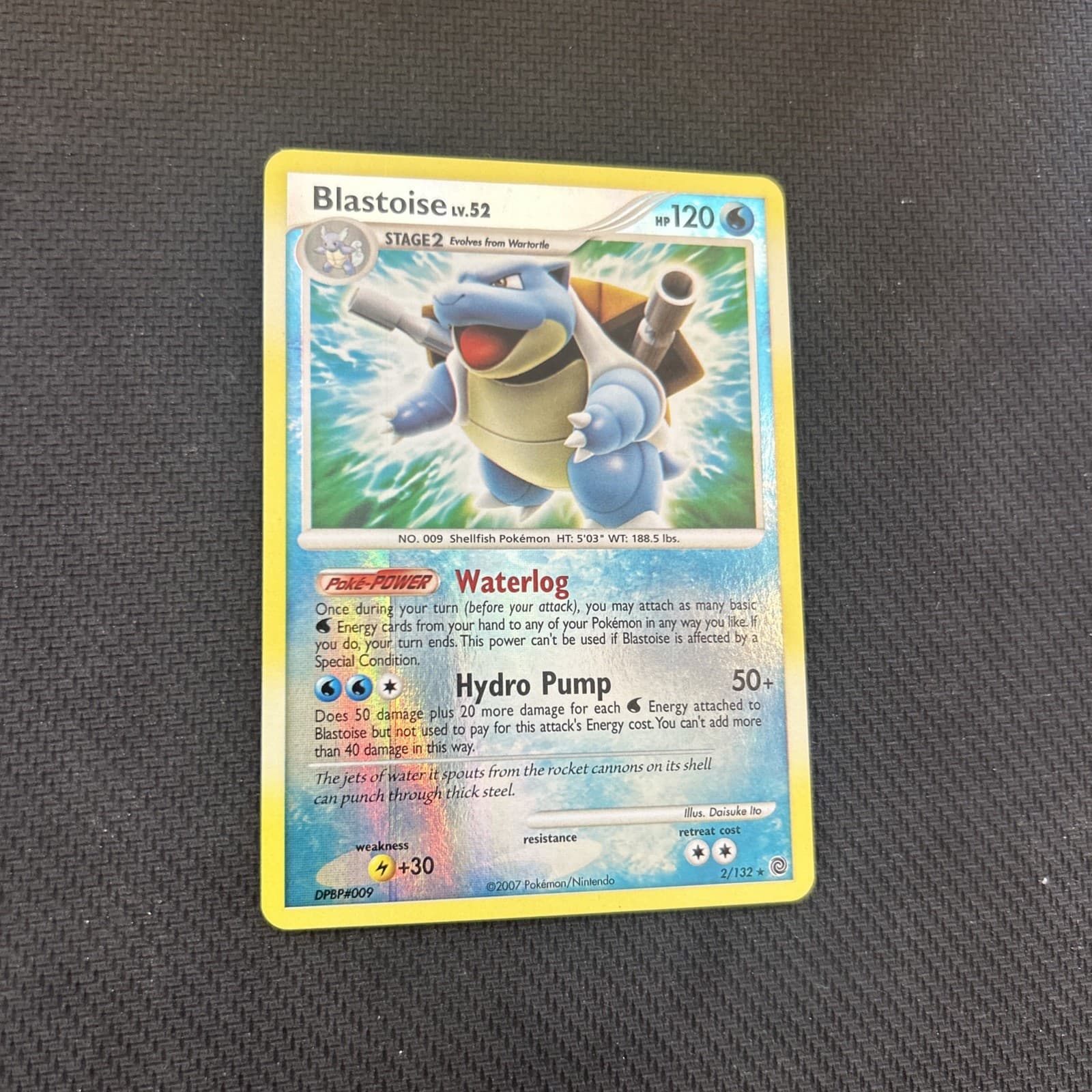 Blastoise Lv.52 *Rev-Holo* #2/132 Secret Wonders (LP) - Sent By Registered Mail