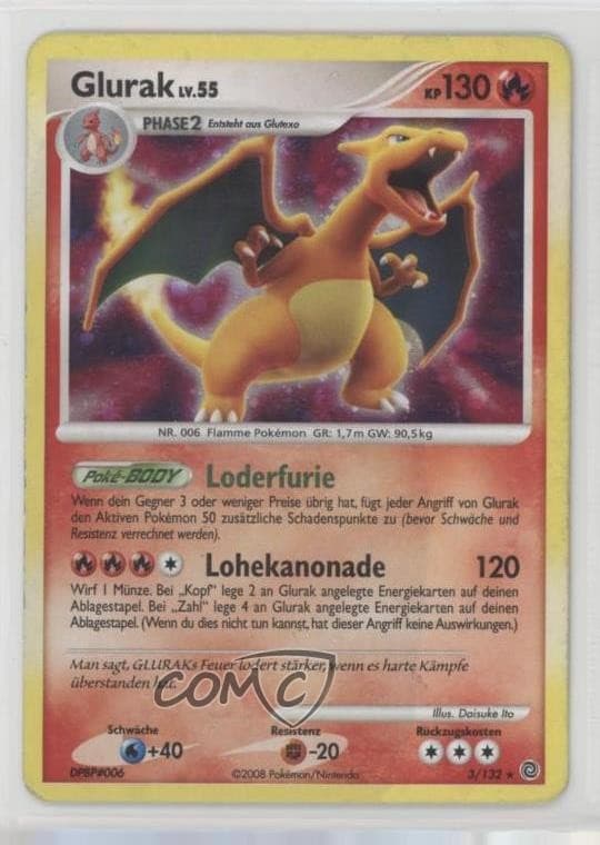 Charizard German Pokémon Diamond & Pearl Secret Wonders #3 2007