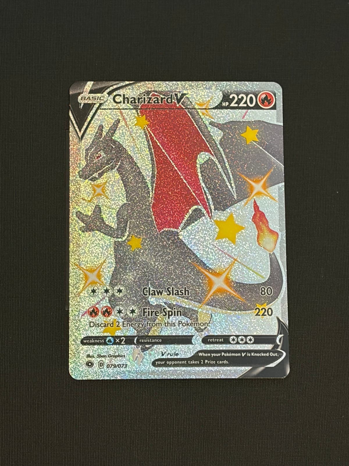 Charizard V (Secret) 79/73 Champion's Path NM Pokemon