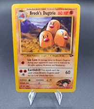 Brock's Dugtrio 22/132 Gym Challenge Rare Unlimited English 60 HP
