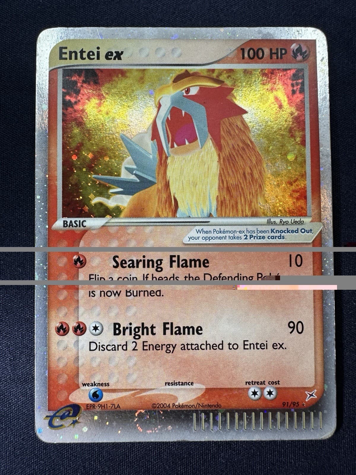 Entei Ex 91/95 Team Magma Vs Team Aqua LP/MP SWIRL 🌀 Free Shipping B