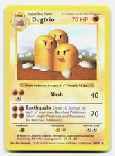 Dugtrio 19/102 Rare Base Set Shadowless Pokemon Unlimited NM/LP