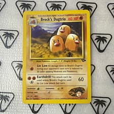 Pokemon TCG Gym Challenge Brock's Dugtrio 22/132 Rare Unlimited ENG