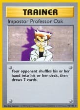 Impostor Professor Oak - 73/102 - Pokemon Base Set Shadowless Rare NM