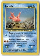 Corsola 37/75 Uncommon Neo Discovery Pokemon Unlimited LP - MP Yuka Morii