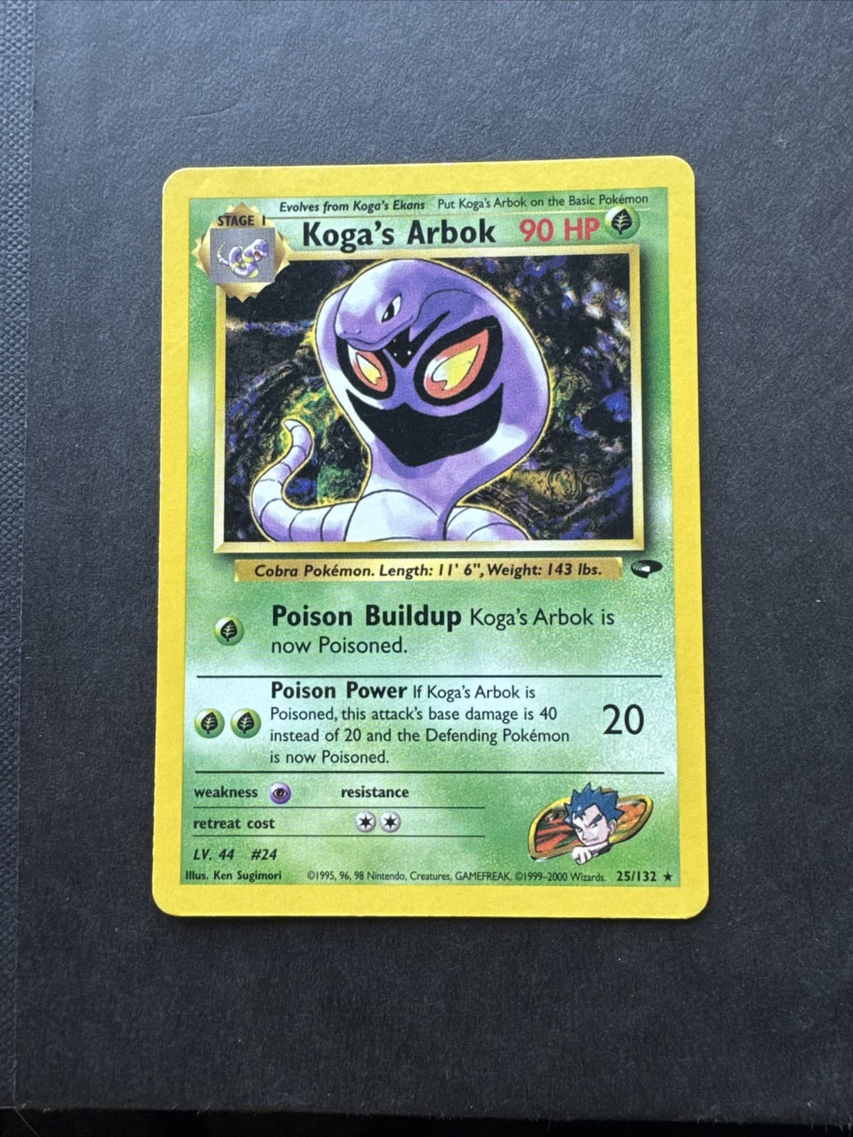 Pokémon - Koga's Arbok - 25/132 Rare - Gym Challenge 2000