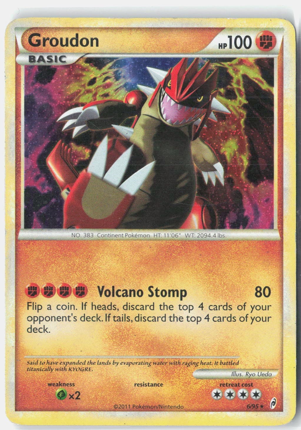 Groudon Call of Legends 6/95 Pokemon Card