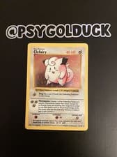 POKEMON CARD *SHADOWLESS* CLEFAIRY HOLO RARE (WOTC 1999 BASE SET 5/102)