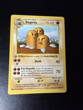 Pokemon TCG Dugtrio #019/102 Base Set (Shadowless) 1st Edition