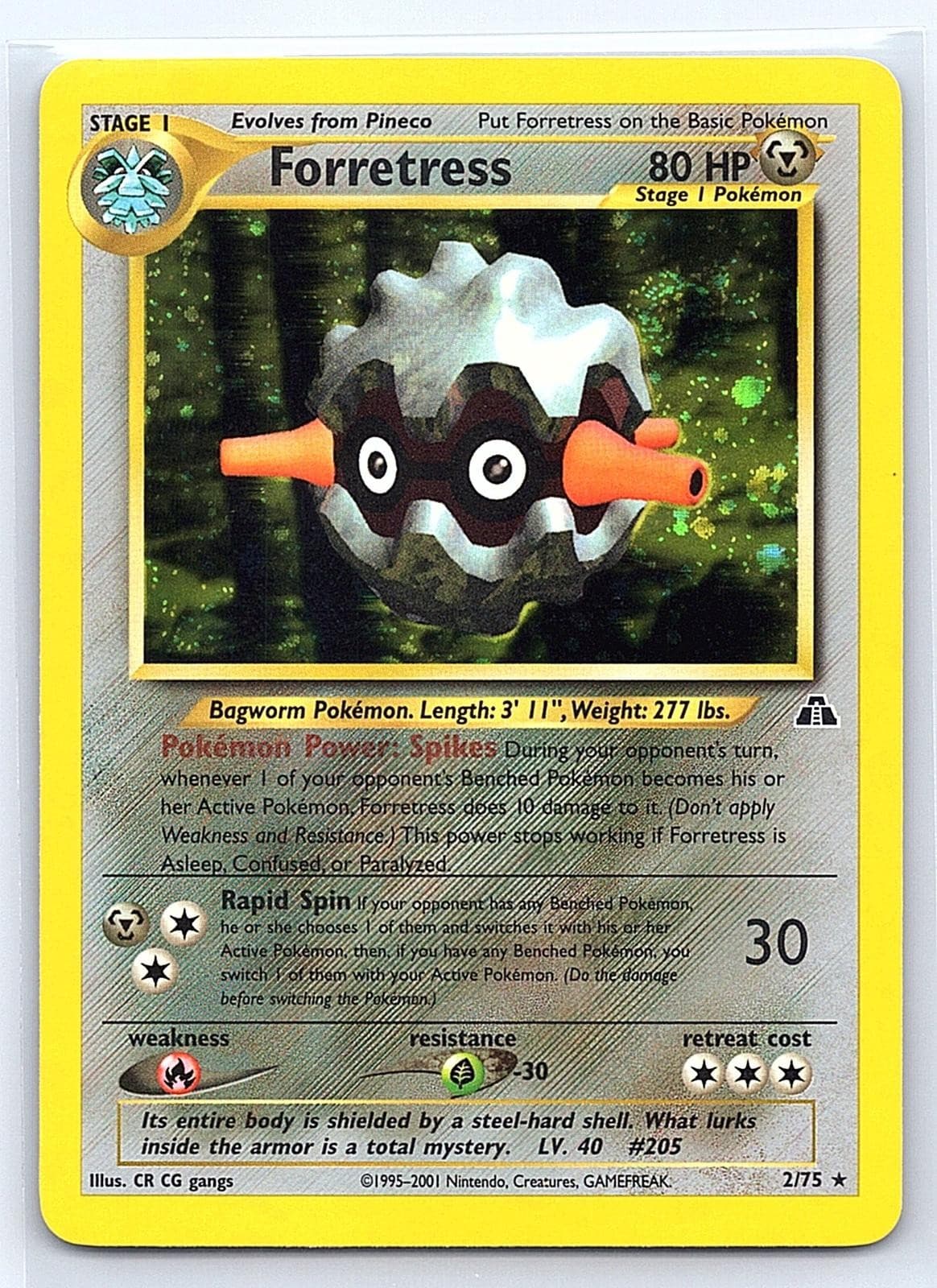 Forretress 2001 Neo Discovery 2/75 Rare Unlimited Holo