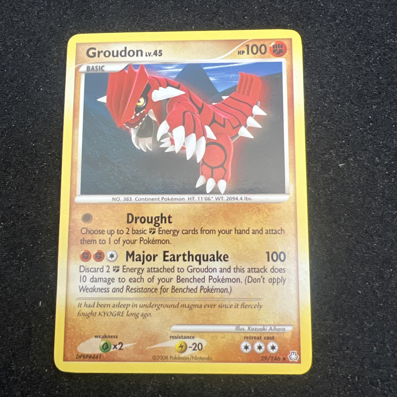 2008 Groudon 29/146 Legends Awakened Regular 