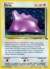 Ditto - 3/62 - Pokemon Fossil Unlimited Holo Rare Card WOTC LP