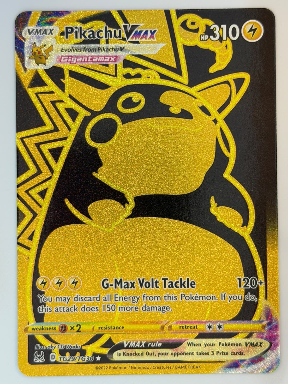 Pikachu VMAX (Secret) SWSH11: Lost Origin Trainer Gallery TG29/TG30 NM