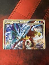 Unleashed Suicune and Entei Legend Holo Card Top Half 94/95 Pokemon 2010
