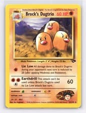 Brock's Dugtrio 22/132 Rare Gym Challenge Pokemon Unlimited Lightly Played