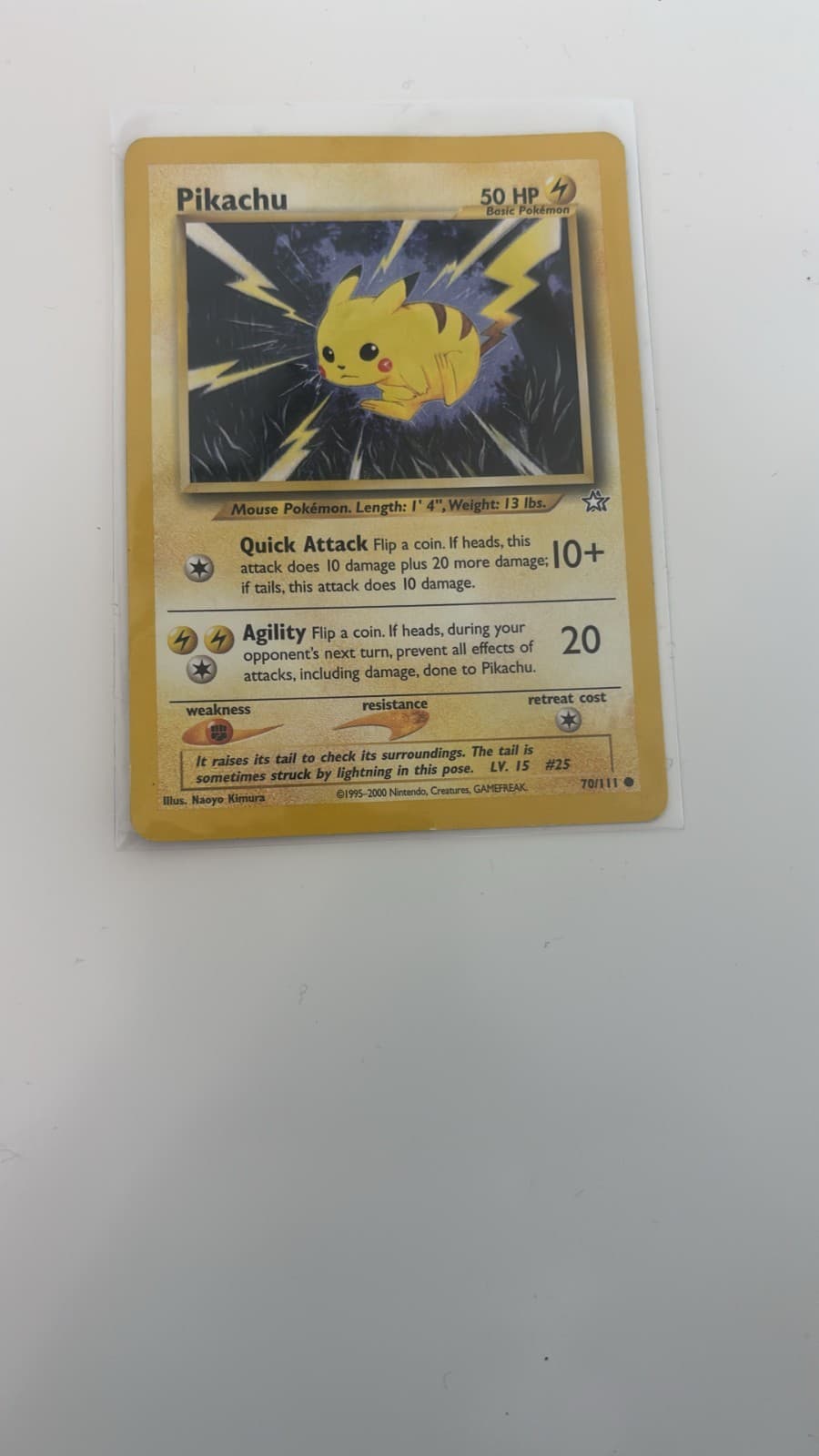 Pikachu - Neo Genesis 70/111 - 2000 Vintage WOTC Pokemon